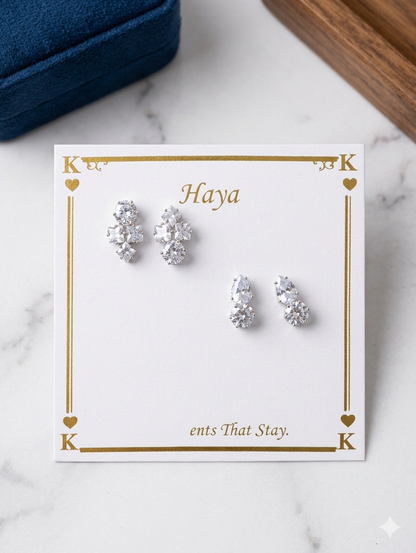 Starlit Glow Set ✨ (5-in-1 Jewelry Set – Necklace + Earrings + Bracelet + Ring + Chain)