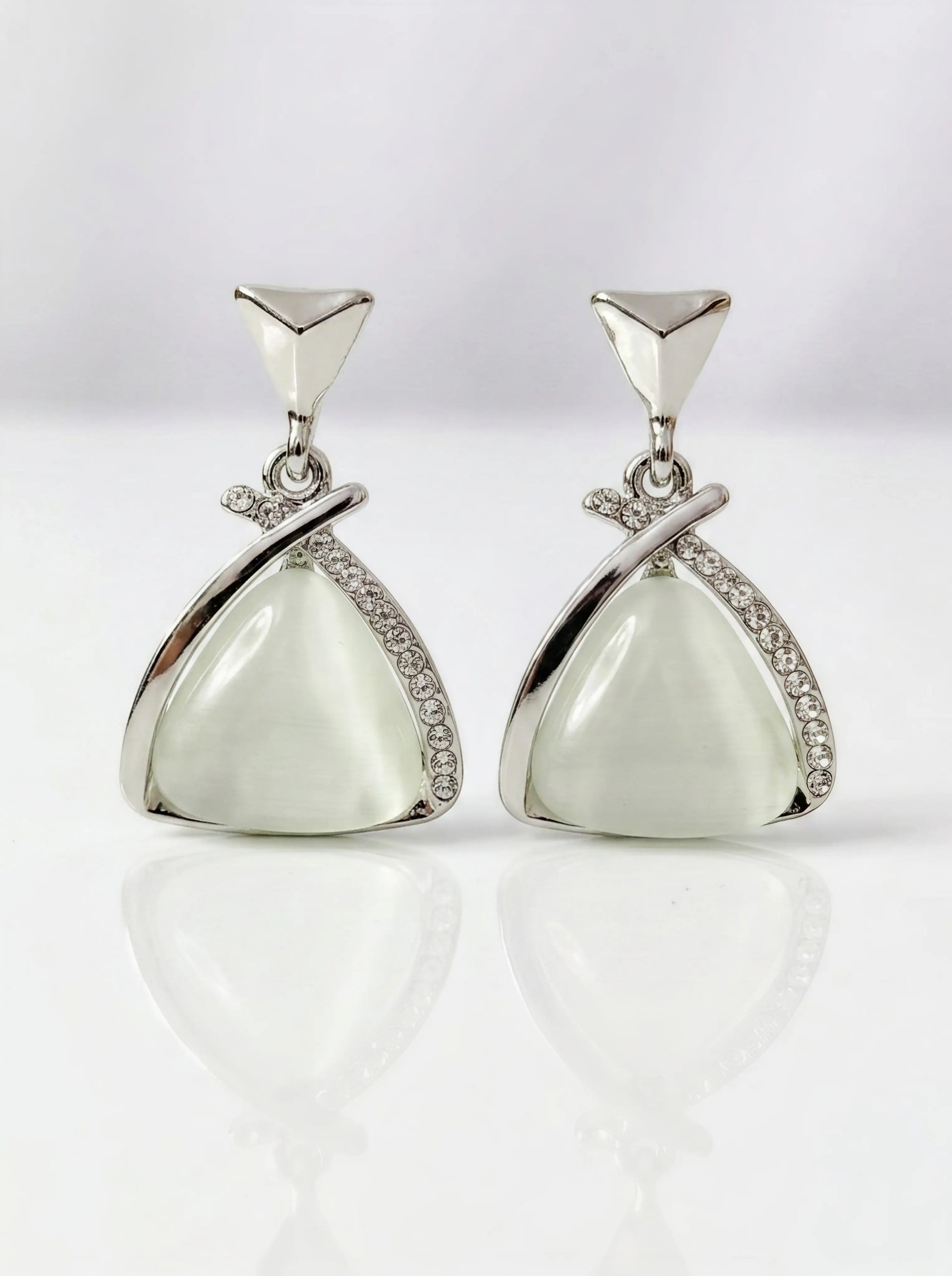 Elegant Silver Drop Earrings Haya