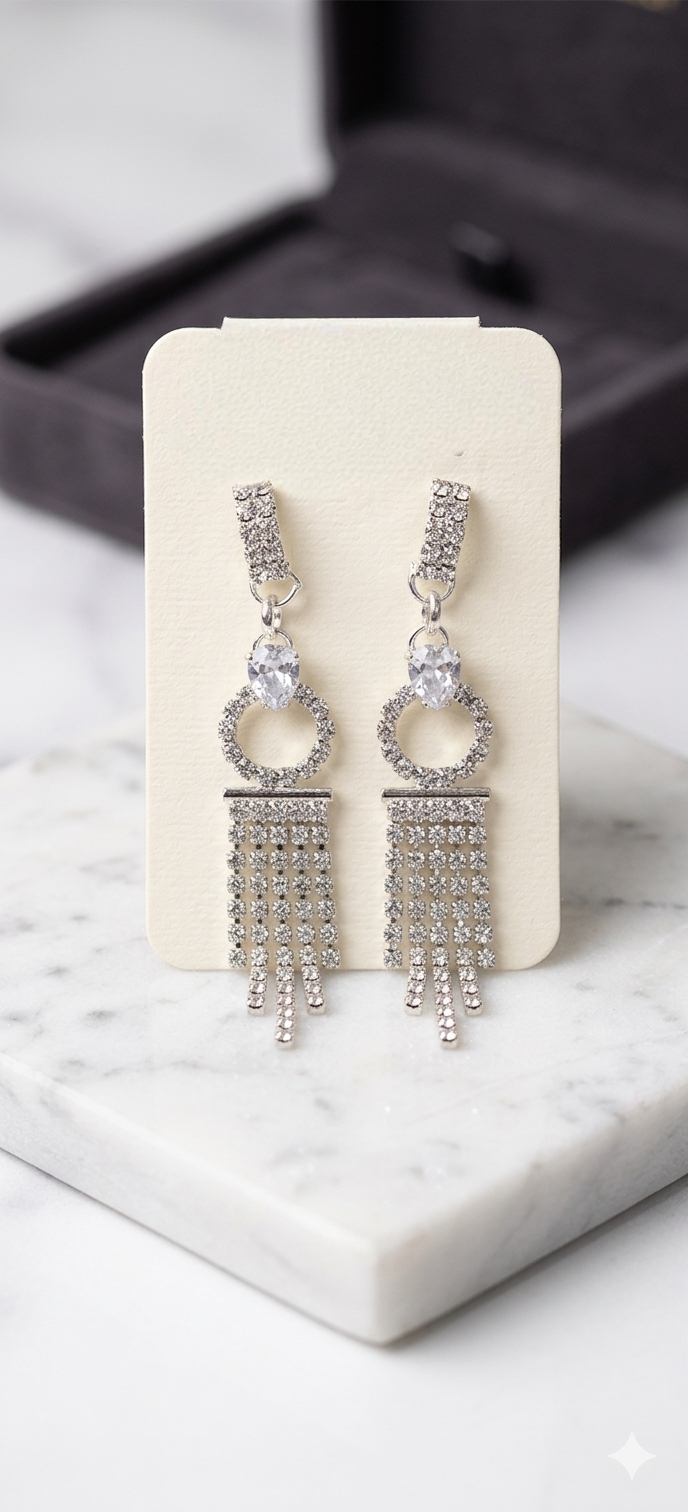 Starlit Glow Set ✨ (5-in-1 Jewelry Set – Necklace + Earrings + Bracelet + Ring + Chain)