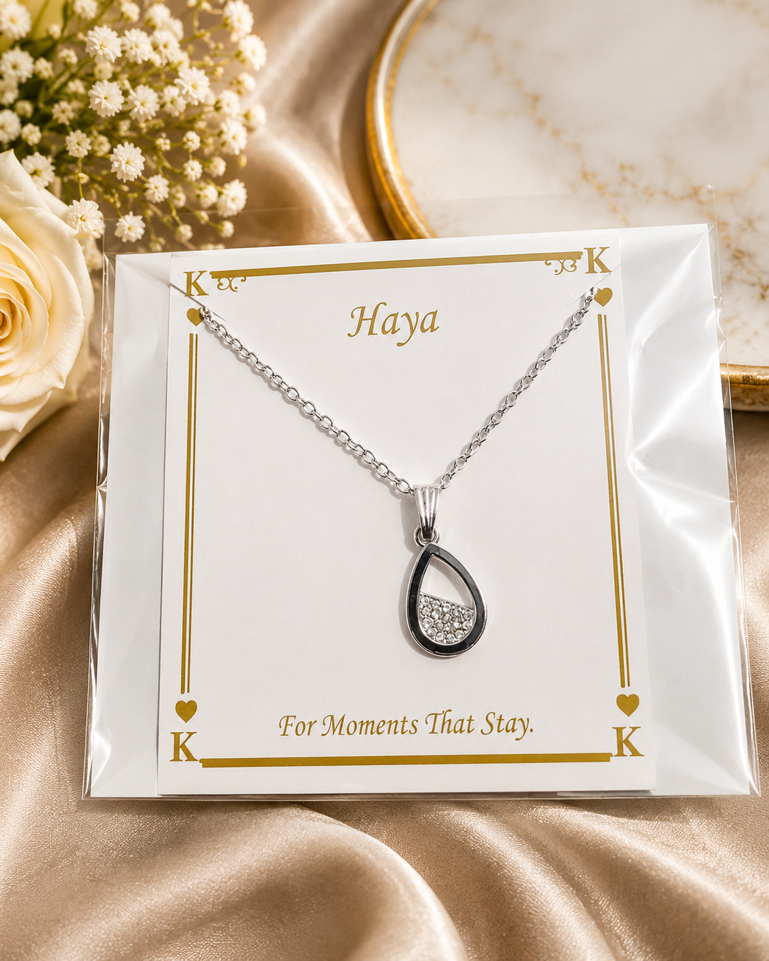 Haya Elegant Necklace & Bracelet Combo
