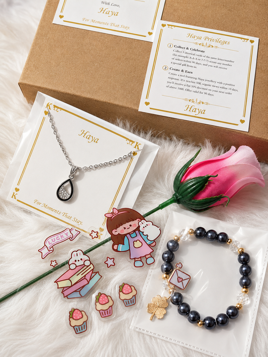 Haya Elegant Necklace & Bracelet Combo