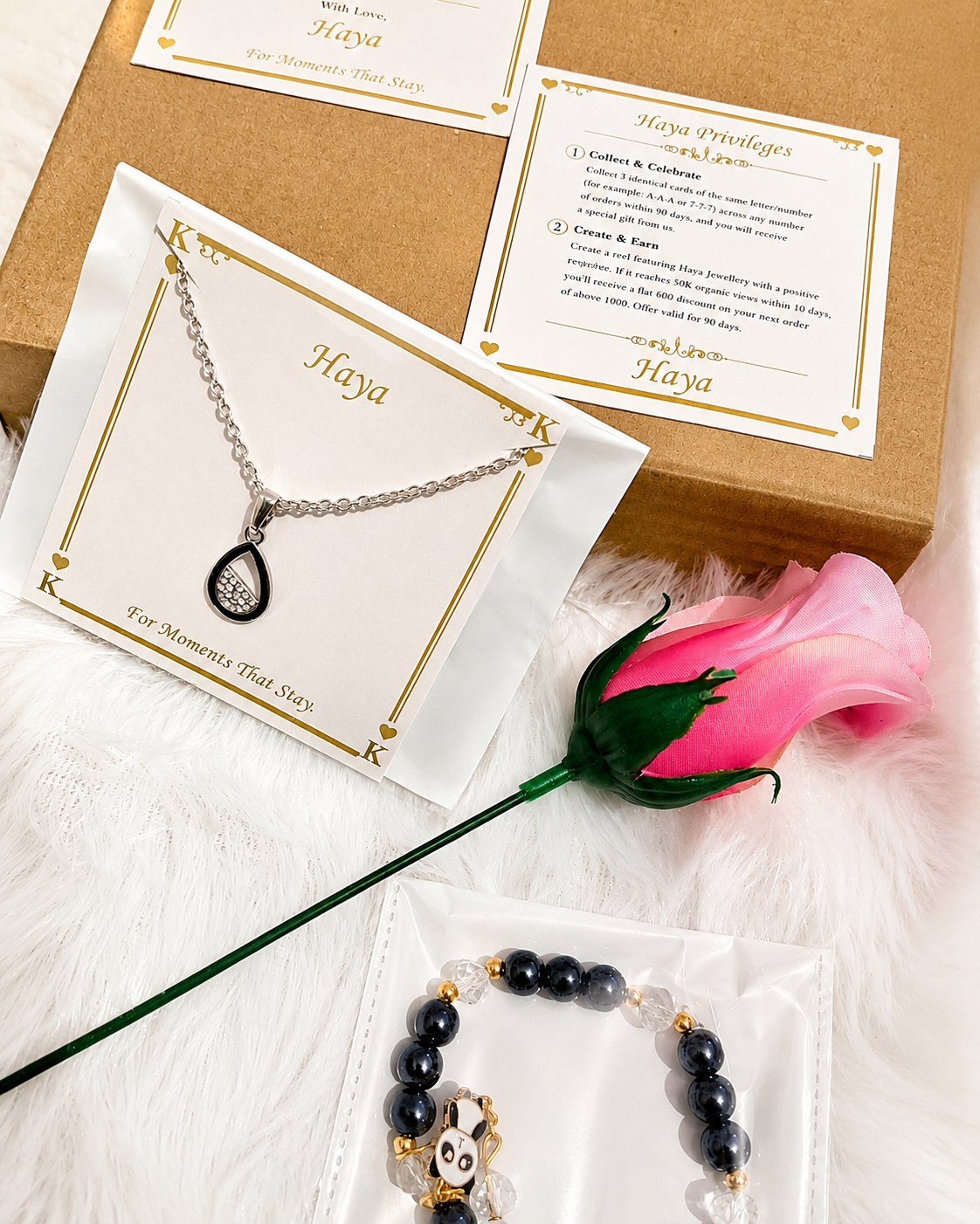 Haya Elegant Necklace & Bracelet Combo